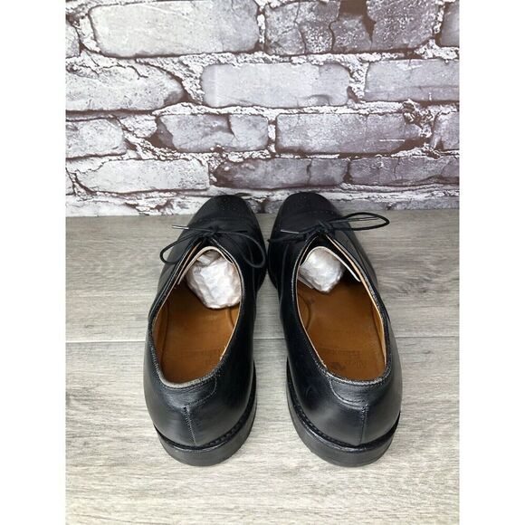 Allen Edmonds Dryden Black Leather Cap Toe Oxfords Brogue Shoes Men Sz 10E US/43 main image 10